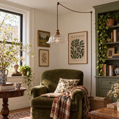 Vintage Pendelleuchte aus geriffeltem Glas f&uuml;r K&uuml;che und Esszimmer
