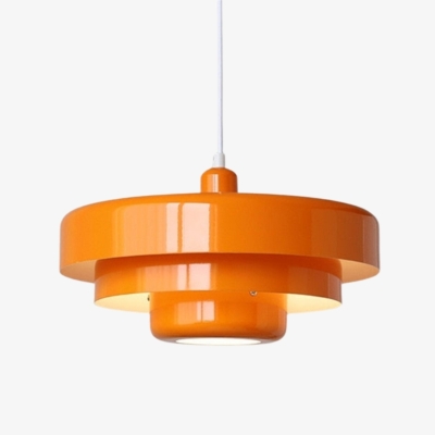 L&aacute;mpara colgante Malero de triple capa con dise&ntilde;o de macarons: iluminaci&oacute;n moderna en forma de disco para comedor o sala de estar N52
