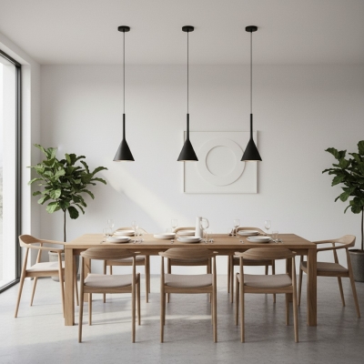 L&aacute;mpara colgante industrial Alphomo - L&aacute;mpara colgante minimalista para isla de cocina y mesa de comedor N04