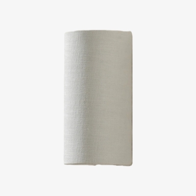 Applique da parete Linbron Linen con paralume in tessuto naturale, moderna lampada da parete per camera da letto