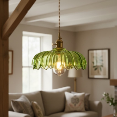Petalbloom Rustieke Tulp Glazen Hanglamp &ndash; Hanglamp met Bloemknopdesign voor Eetkamer N58