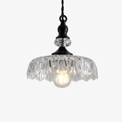 Verdoma Flower glazen hanglamp - Vintage bloemendesign voor woon- en eetkamer U01