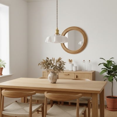 L&aacute;mpara colgante Aluneroa de flores de inspiraci&oacute;n vintage con silueta curva suave para iluminaci&oacute;n interior.