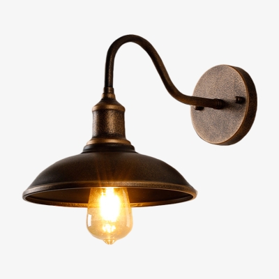 Lampada da parete vintage decorativa per esterni a forma di ciotola Solenvo - Illuminazione esterna per spazi da giardino