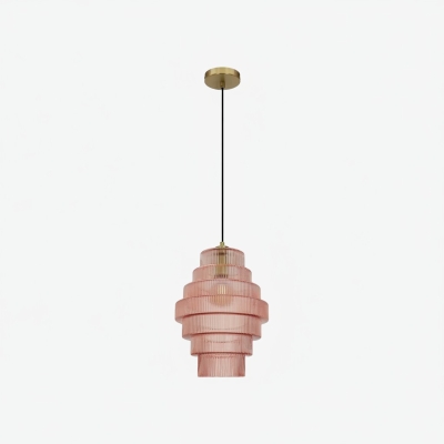 Wisząca lampa Kaleon Retro Glass &ndash; szklane akcenty w stylu art d&eacute;co do jadalni i salonu