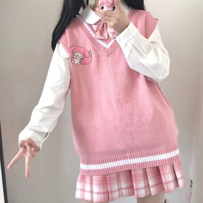 Leuk, oversized roze vest ge&iuml;nspireerd op My Melody.