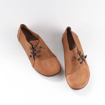 Mocassini in pelle fatti a mano, scarpe basse da donna in stile vintage Mori