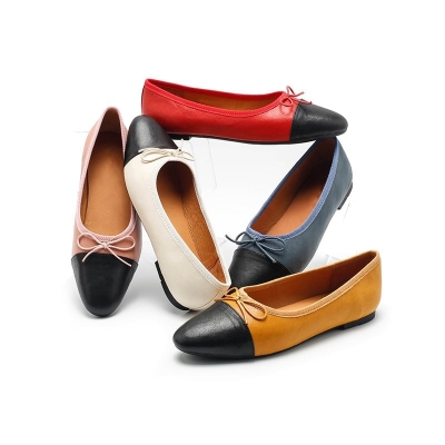 Zapatos planos de piel de oveja hechos a mano para mujer con dise&ntilde;o en 10 colores.