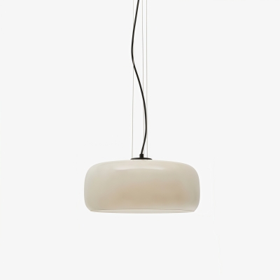Okrągła szklana lampa wisząca Lunorae &ndash; nowoczesne, rzeźbiarskie oświetlenie do salonu