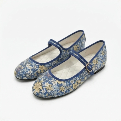 Bailarinas florales &ndash; Zapatos Mary Jane ligeros y transpirables para mujer - N48