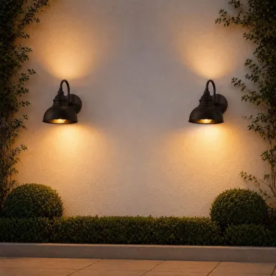 Aplique de pared industrial de metal Solenvo - Estilo vintage americano para iluminaci&oacute;n de jard&iacute;n y porche