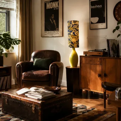 L&aacute;mpara de mesa de tela colorida Solna