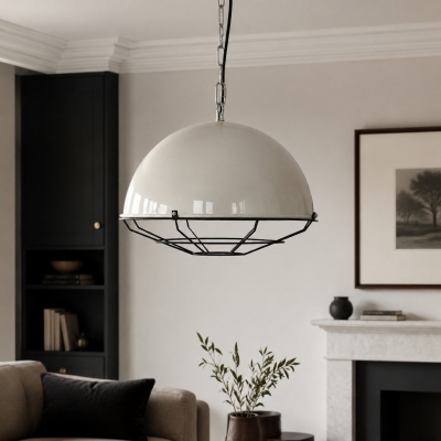 L&aacute;mpara colgante de c&uacute;pula industrial vintage