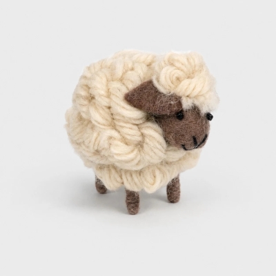 Nepal Handmade Wool Felt Sheep Figurine