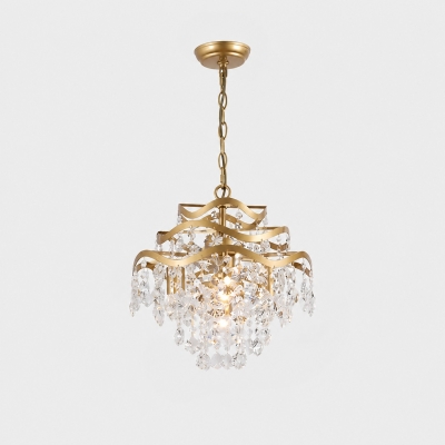 Tiered Crystal Drum Chandelier