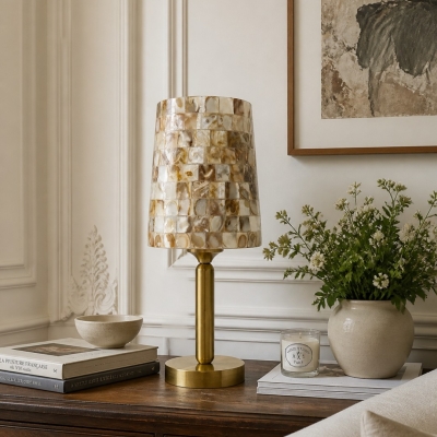 Capiz Shell Mosaic Table Lamp
