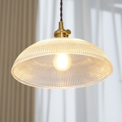 Pendentif &agrave; brancher en laiton poli et verre bomb&eacute;