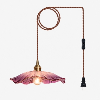 Pendentif enfichable en verre p&eacute;tale
