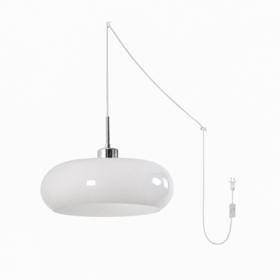 Potivus Sculptural Glass Plug-In Pendant Light