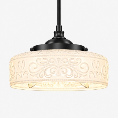 Vintage verstellbare Glas-Pendelleuchte