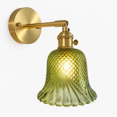 Applique murale en verre vert