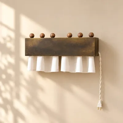 Applique murale vintage en cuivre massif