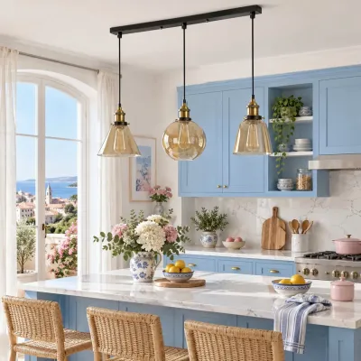 Suspension en verre de style industriel