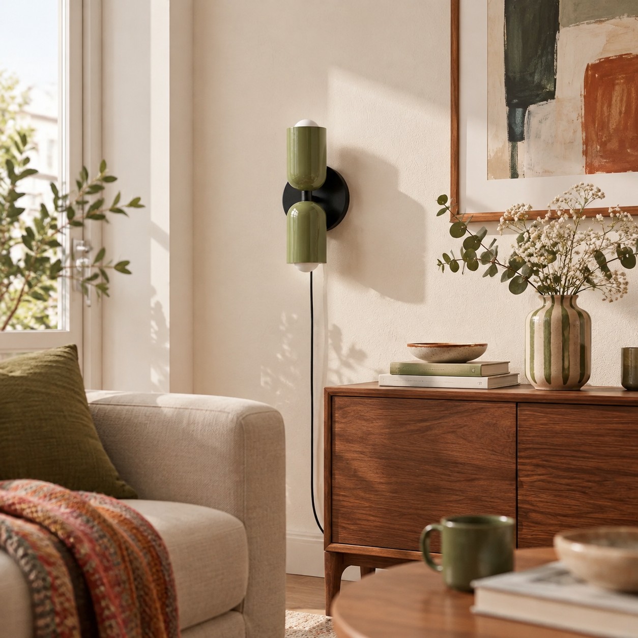 Couleur Double Up-and-Down Plug-In Wall Light