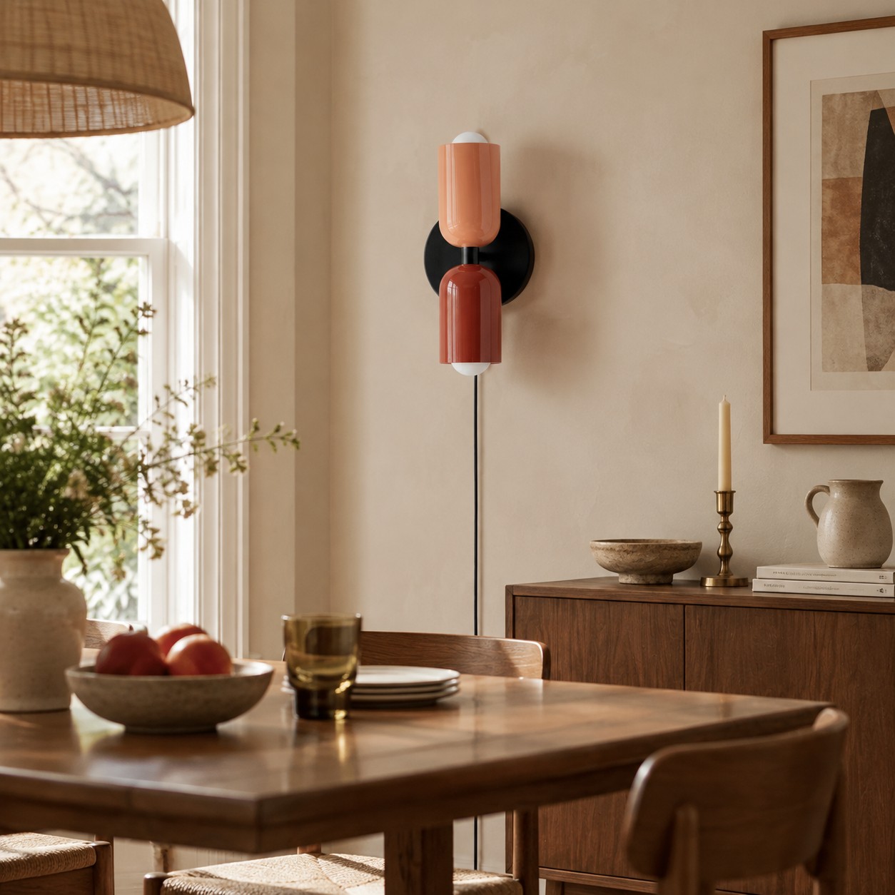 Couleur Double Up-and-Down Plug-In Wall Light