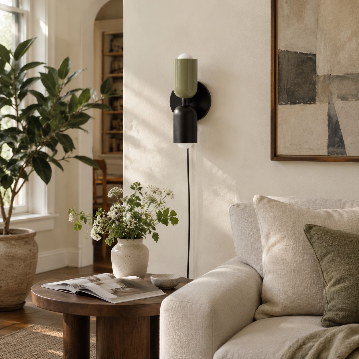 Couleur Double Up-and-Down Plug-In Wall Light