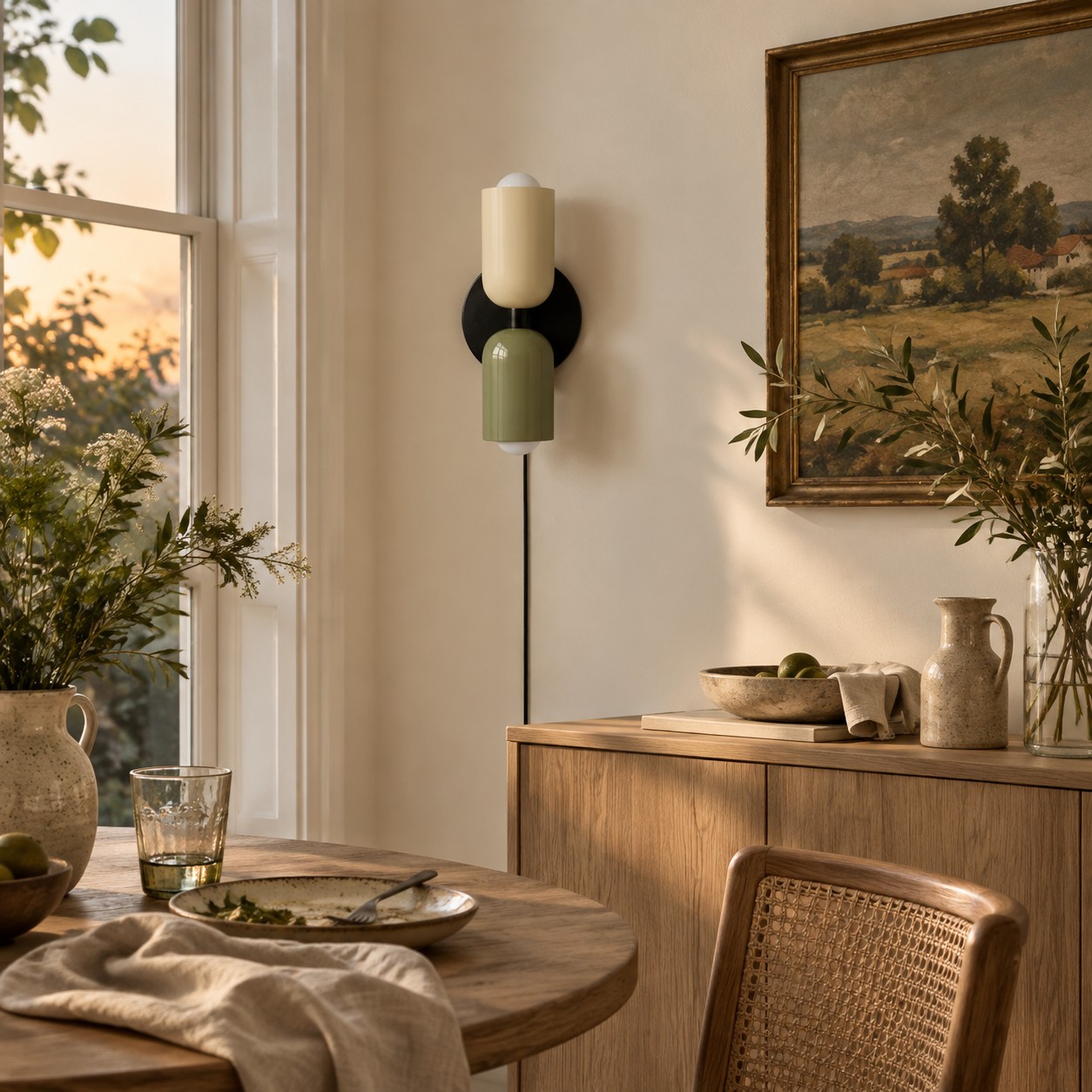 Couleur Double Up-and-Down Plug-In Wall Light