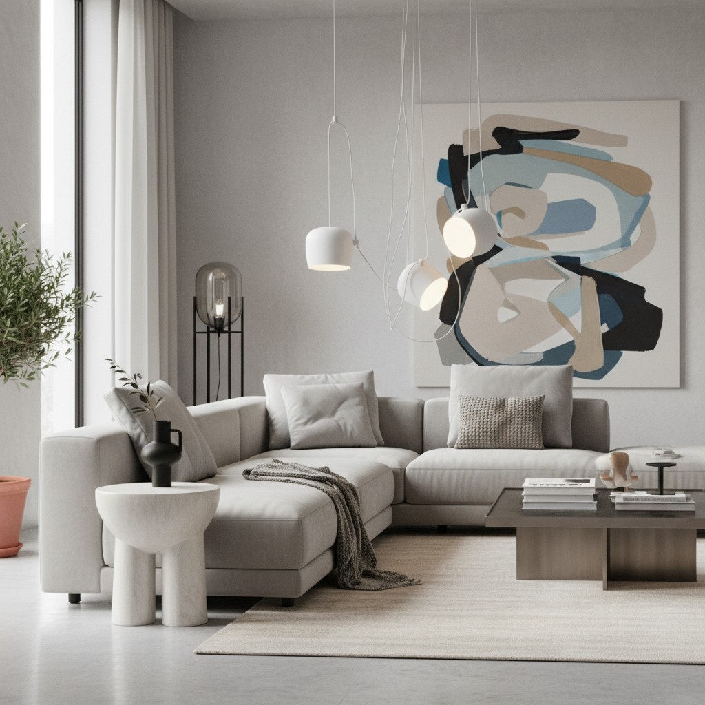 L&aacute;mpara colgante minimalista moderna y ajustable Axiomorna: elegante l&aacute;mpara colgante LED para cualquier espacio N02