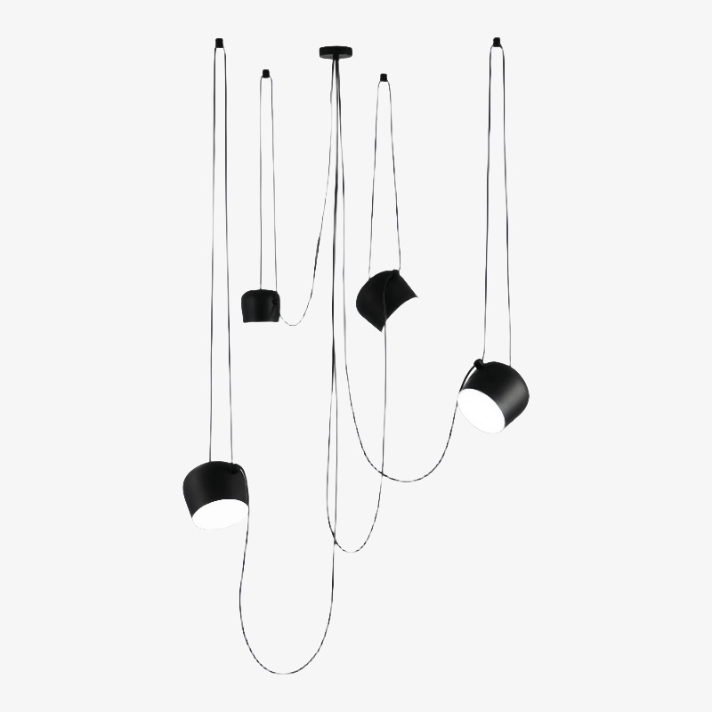 L&aacute;mpara colgante minimalista moderna y ajustable Axiomorna: elegante l&aacute;mpara colgante LED para cualquier espacio N02