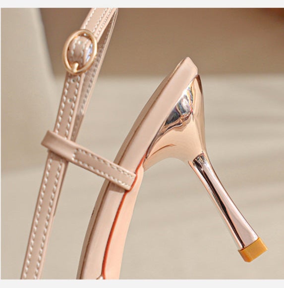 Zapatos de boda con tac&oacute;n de aguja y punta puntiaguda y lentejuelas para mujer
