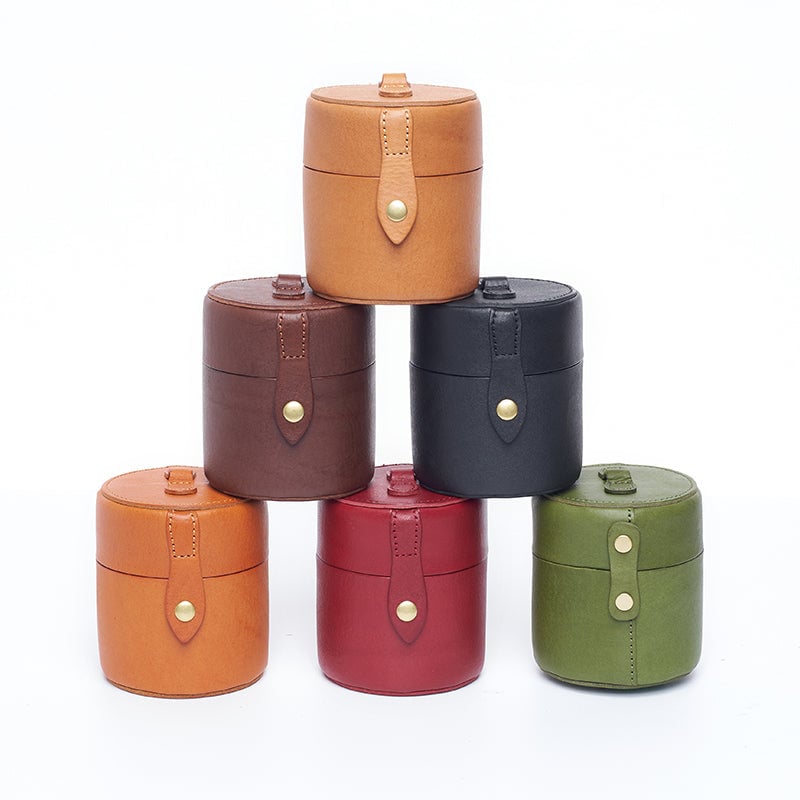 Leather Handmade Personalized Creative Mini Cylinder Bag