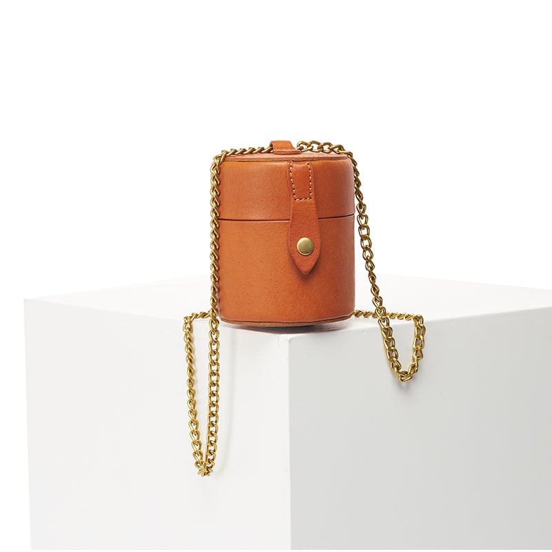 Leather Handmade Personalized Creative Mini Cylinder Bag