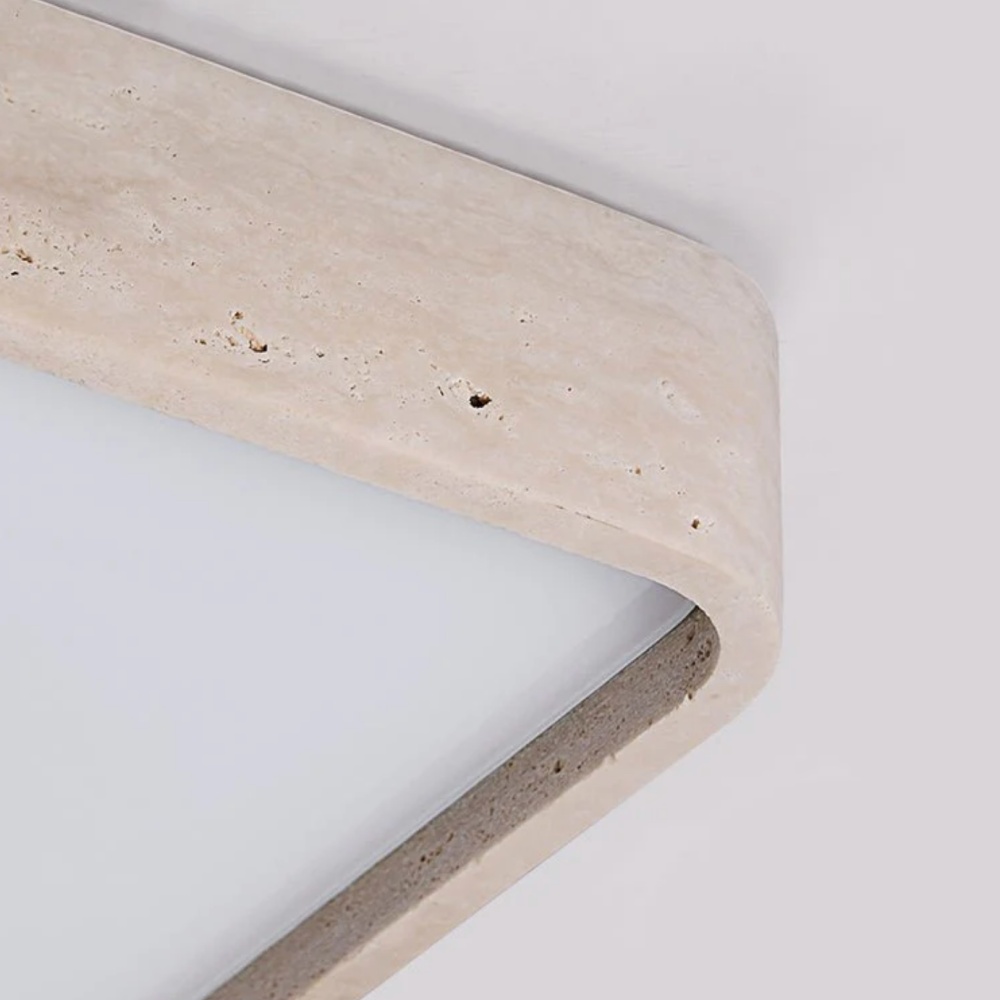 Zenthoris Travertin-Deckenleuchte, minimalistische Einbauleuchte &ndash; Moderne Ambientebeleuchtung f&uuml;r Flure