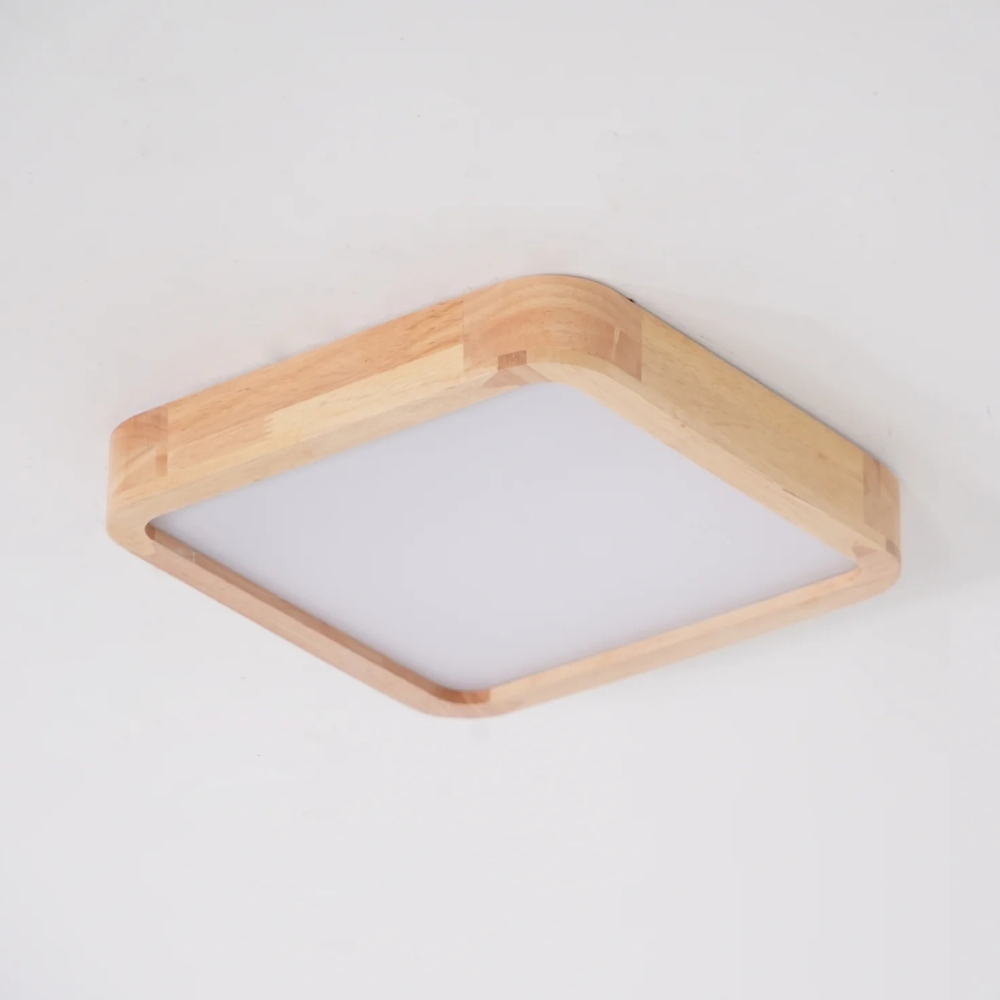 LignoForma Deckenleuchte in geometrischer Form &ndash; Moderne LED-Holzdecke f&uuml;r Schlafzimmer und Wohnzimmer