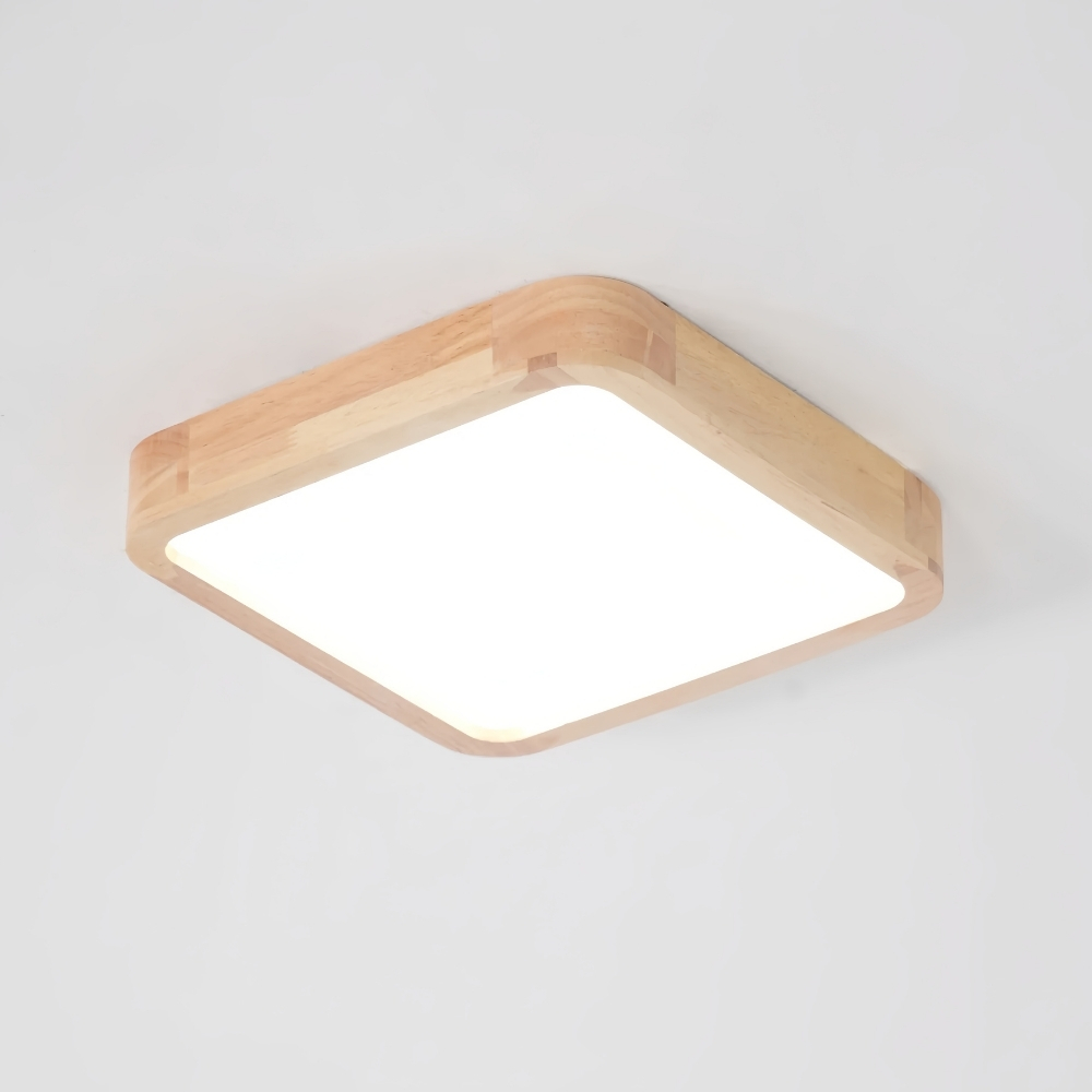 LignoForma Deckenleuchte in geometrischer Form &ndash; Moderne LED-Holzdecke f&uuml;r Schlafzimmer und Wohnzimmer