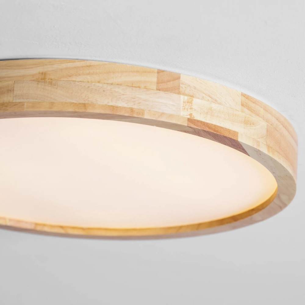 LignoForma Deckenleuchte in geometrischer Form &ndash; Moderne LED-Holzdecke f&uuml;r Schlafzimmer und Wohnzimmer