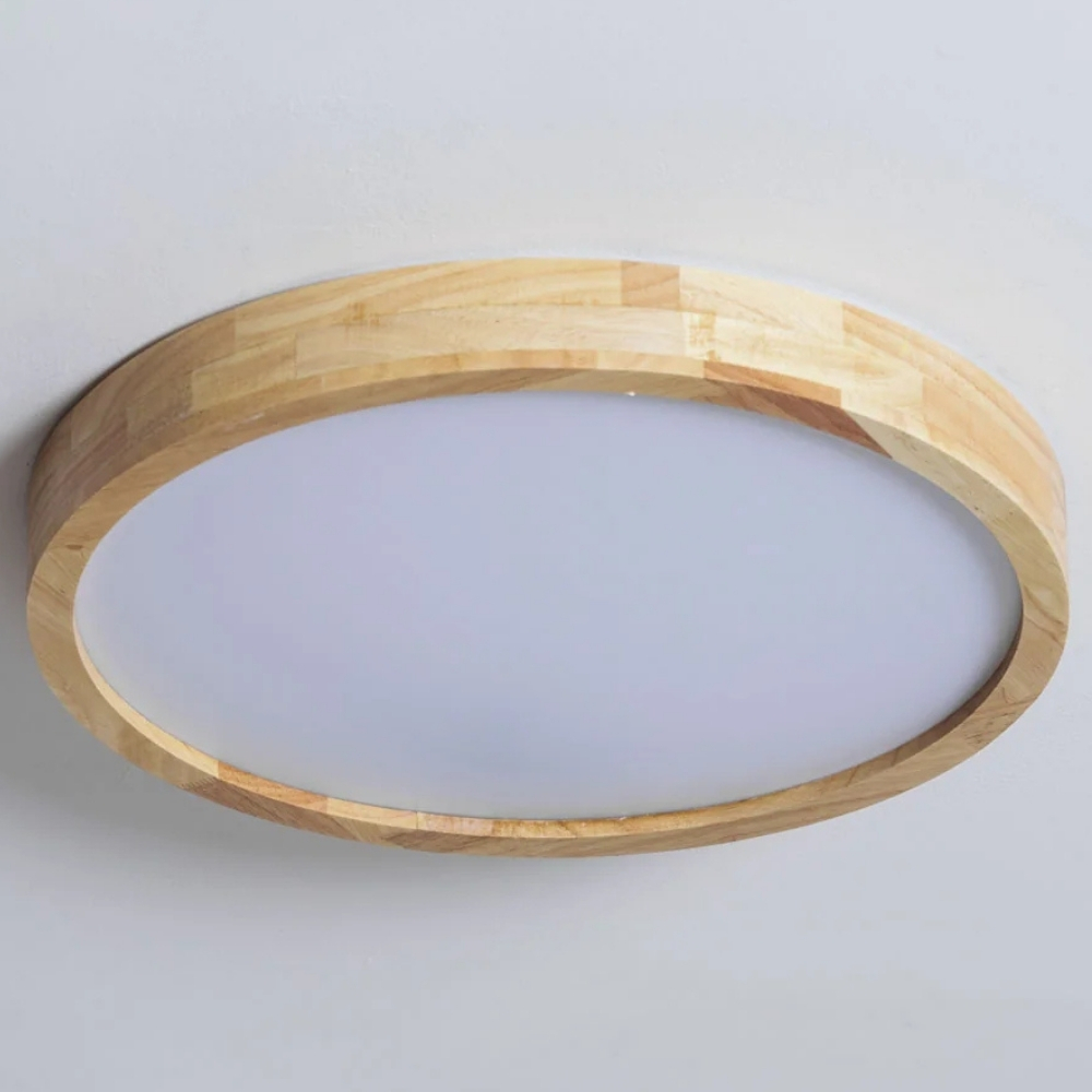 LignoForma Deckenleuchte in geometrischer Form &ndash; Moderne LED-Holzdecke f&uuml;r Schlafzimmer und Wohnzimmer