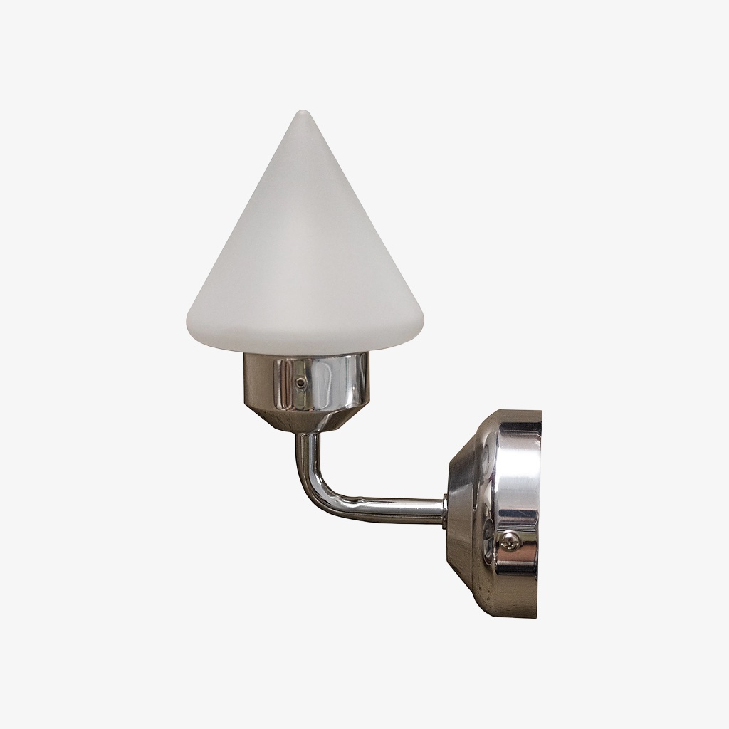 Aplique de pared de metal y cristal