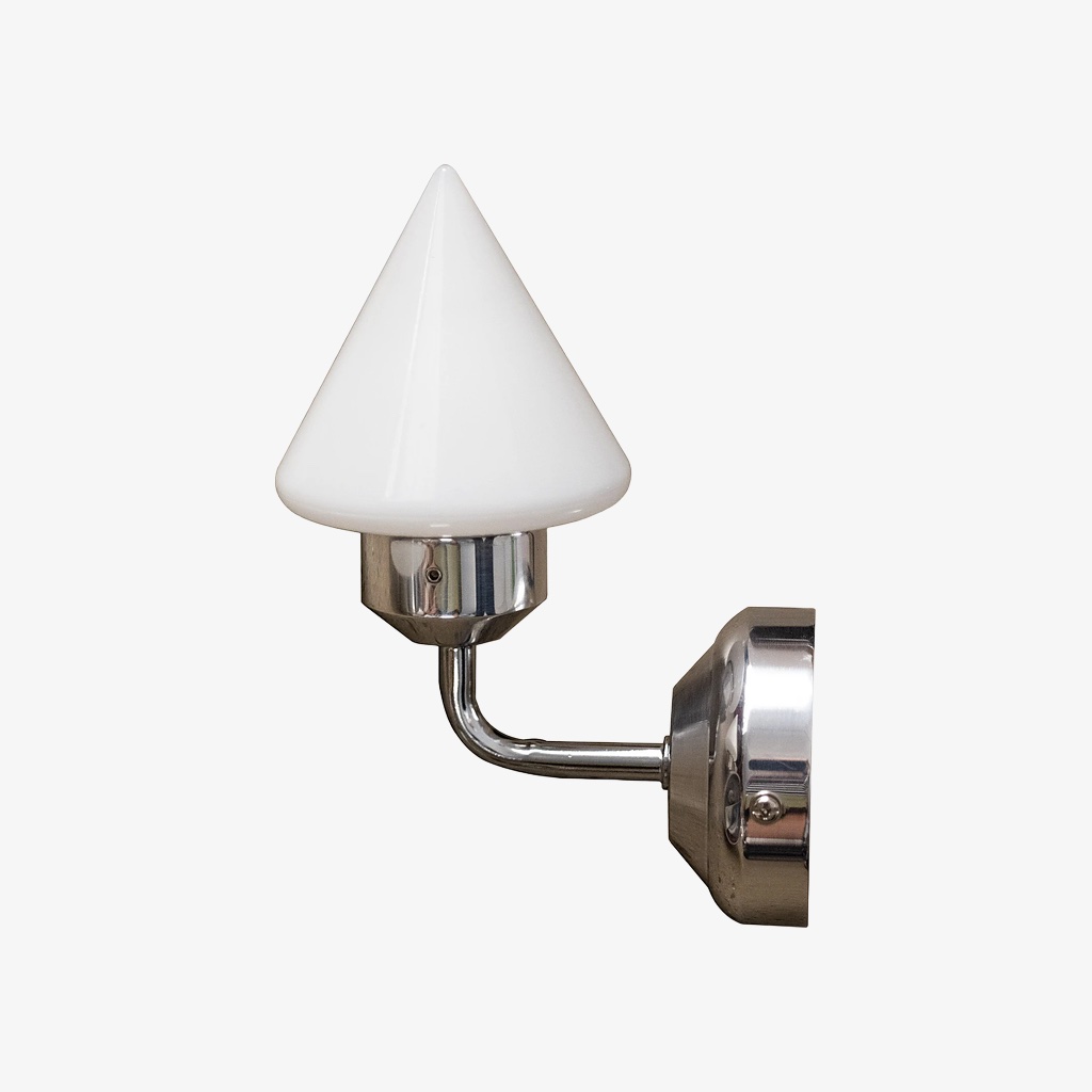 Aplique de pared de metal y cristal