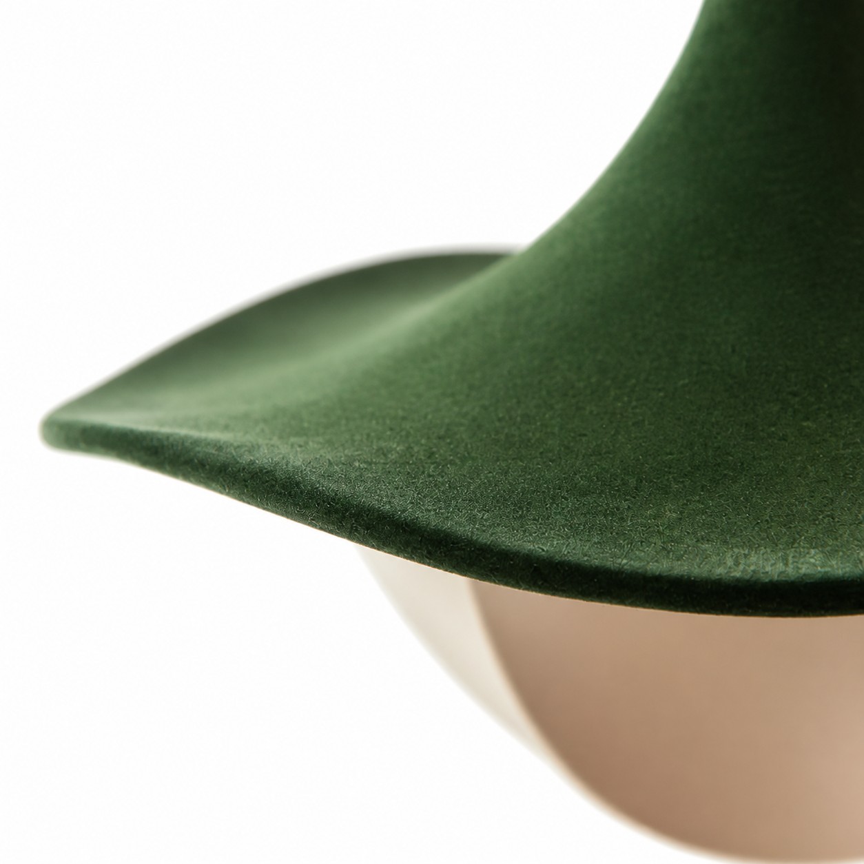 L&aacute;mpara colgante de tela verde para comedor