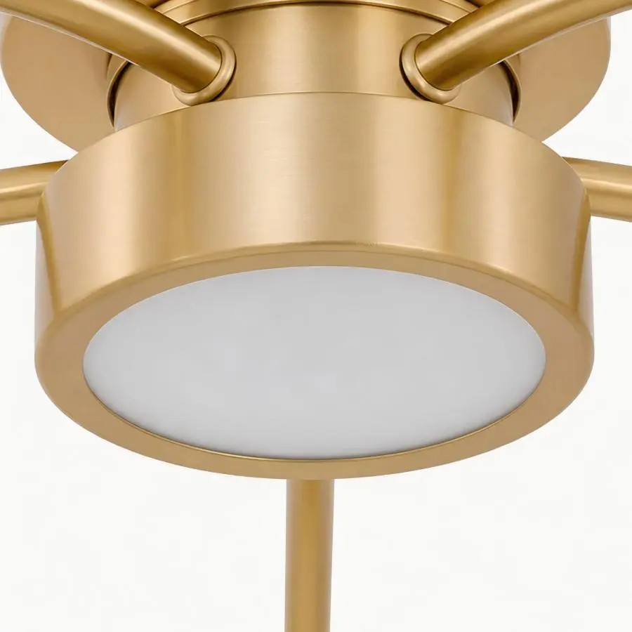 Plafonnier encastr&eacute; LED en laiton massif avec globe en verre et globe