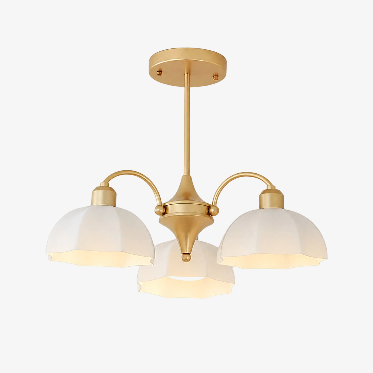 Lustre en verre opalin