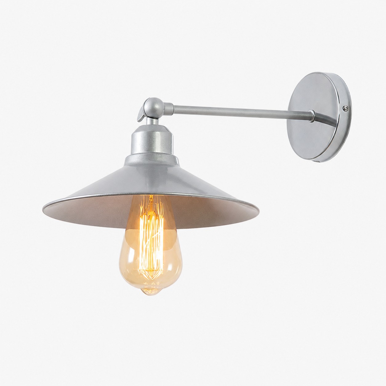 Galvanized Dome Industrial Wall Sconce