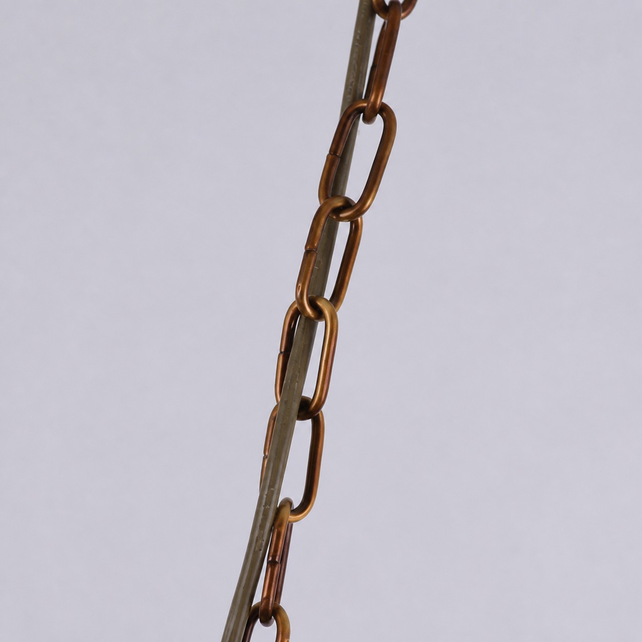 Mini suspension en laiton et verre ambr&eacute;