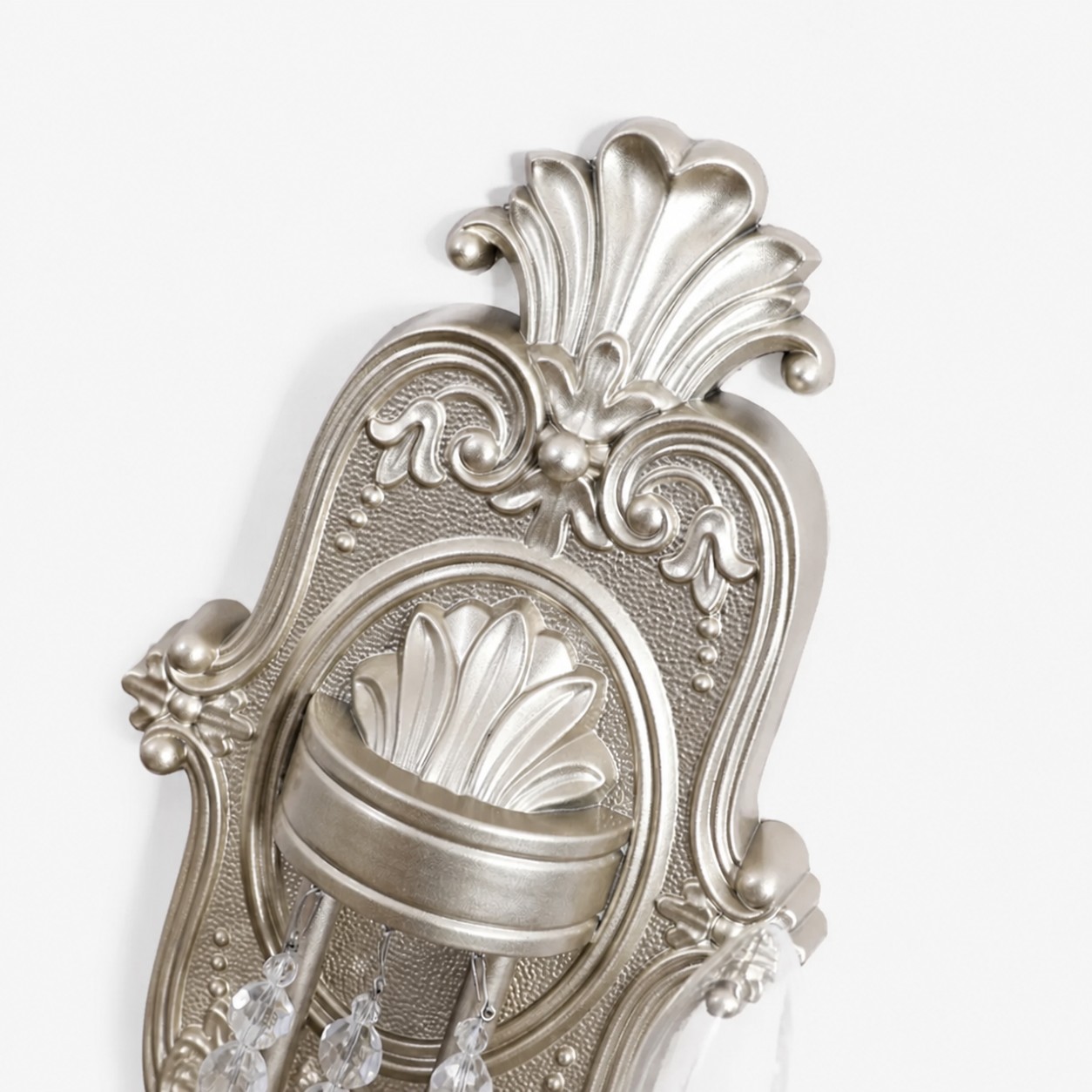 Double Crystal Candle Wall Sconce