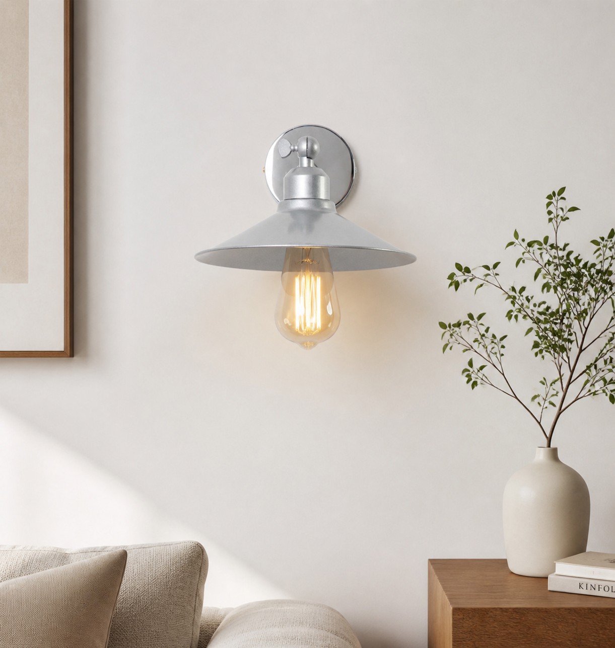Galvanized Dome Industrial Wall Sconce